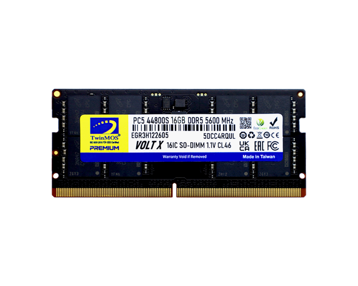 16 Gb Ddr5 5600mhz Twinmos Cl46 1.1v Sodimm
