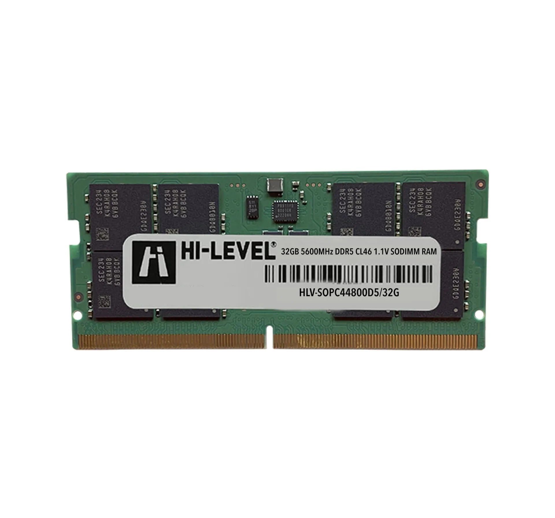 32 Gb Ddr5 5600mhz Hi-Level Cl46 1.1v Sodimm (Hlv-Sopc44800d5/32g)