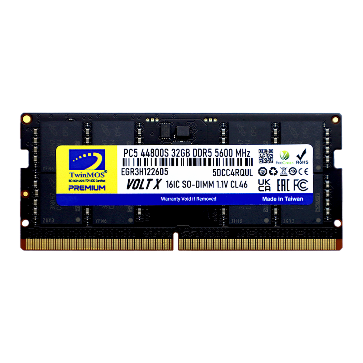 32 Gb Ddr5 5600mhz Twinmos Voltx Cl46 1.1v Sodimm