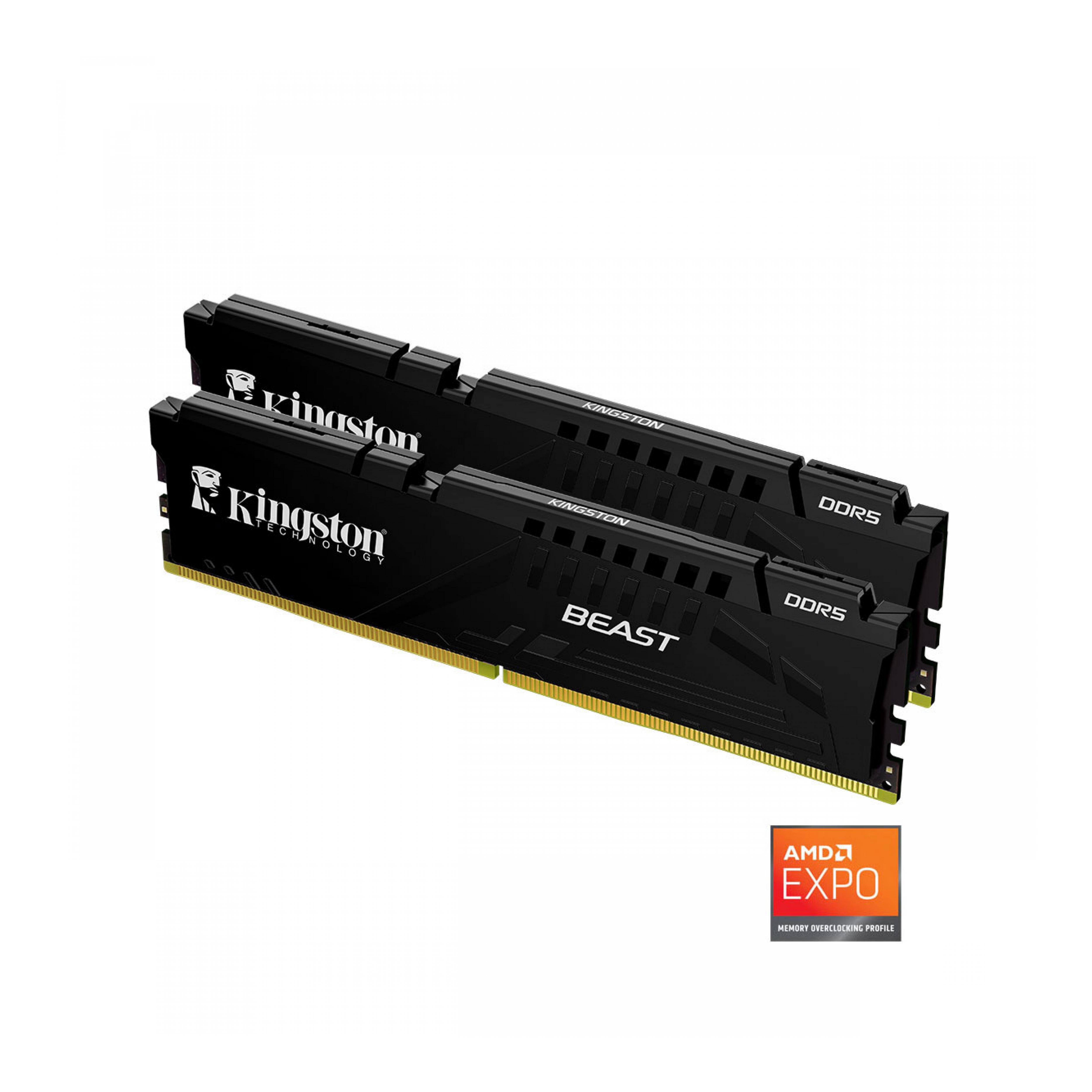 32gb (2x16gb) Ddr5 6800mhz Kingston Beast Black Evo Cl34 (Kf568c34bbek2-32tr)
