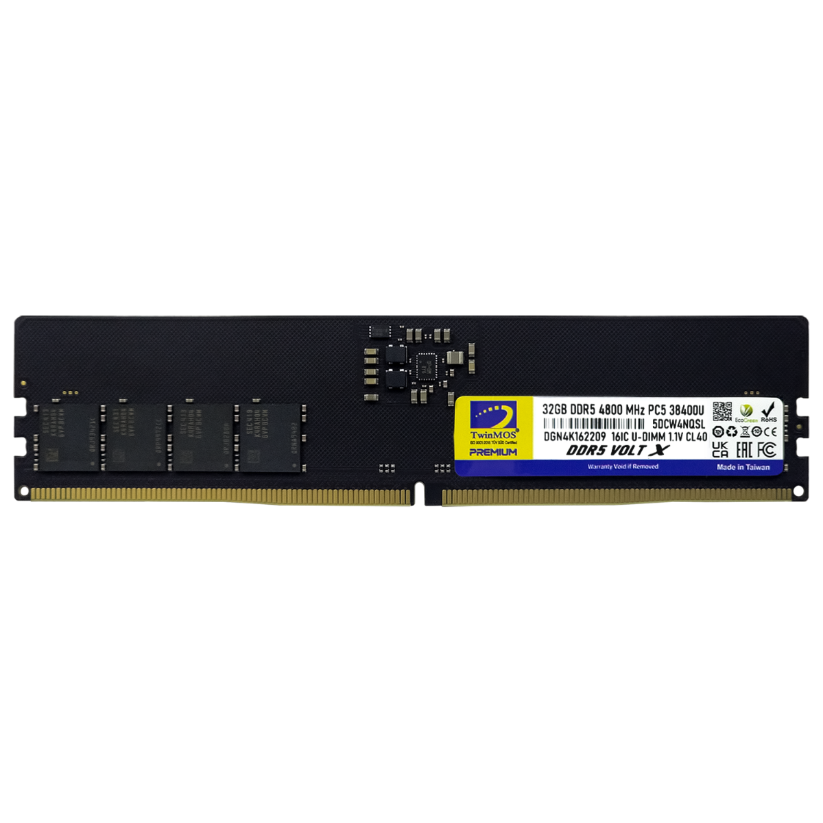 32gb Ddr5 4800mhz Twinmos Cl40 1.1v (TMD532GB4800U40)