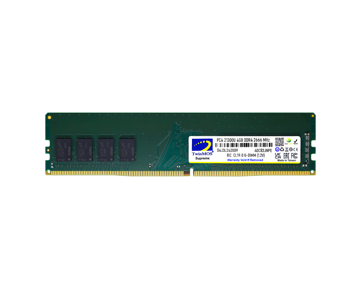 4 Gb Ddr4 2666mhz Twinmos Cl19 1.2v (Mdd44gb2666d)