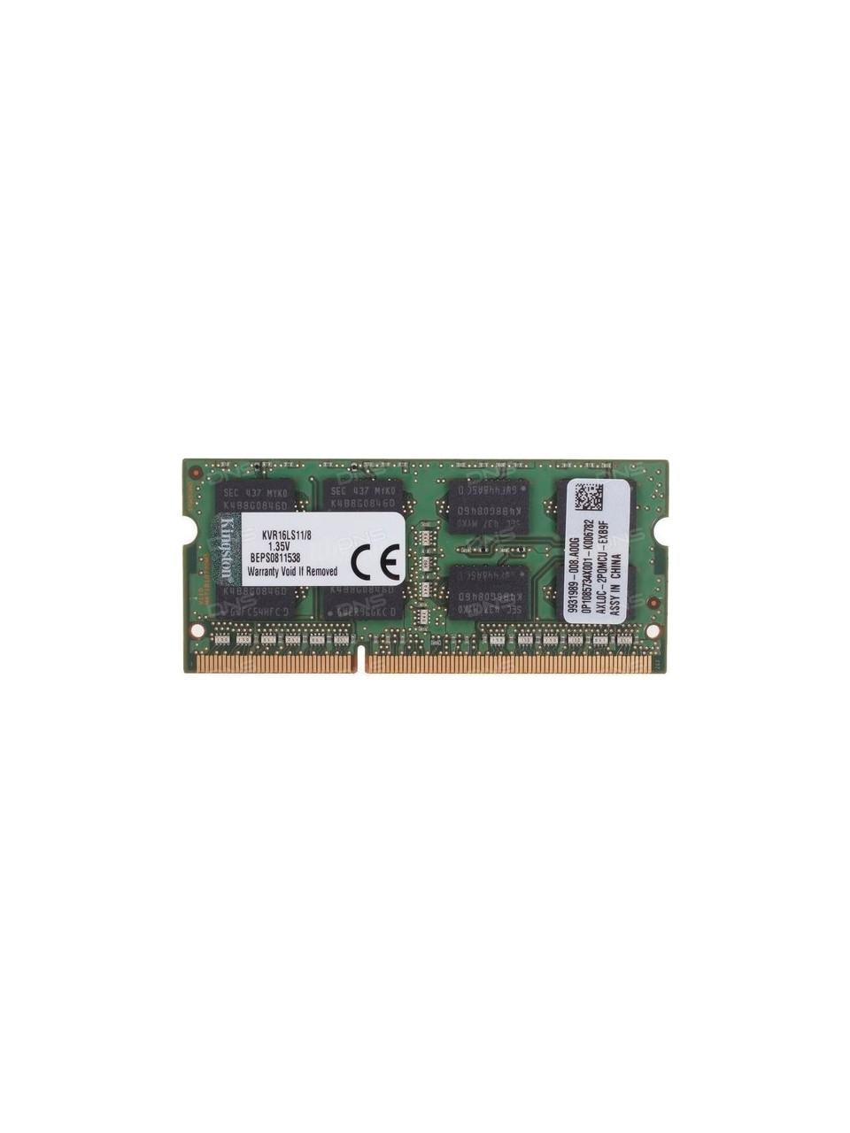 8 Gb Ddr3 1600mhz Kingston Cl11 1.35v Low Volt. Sodimm (KVR16LS11/8)