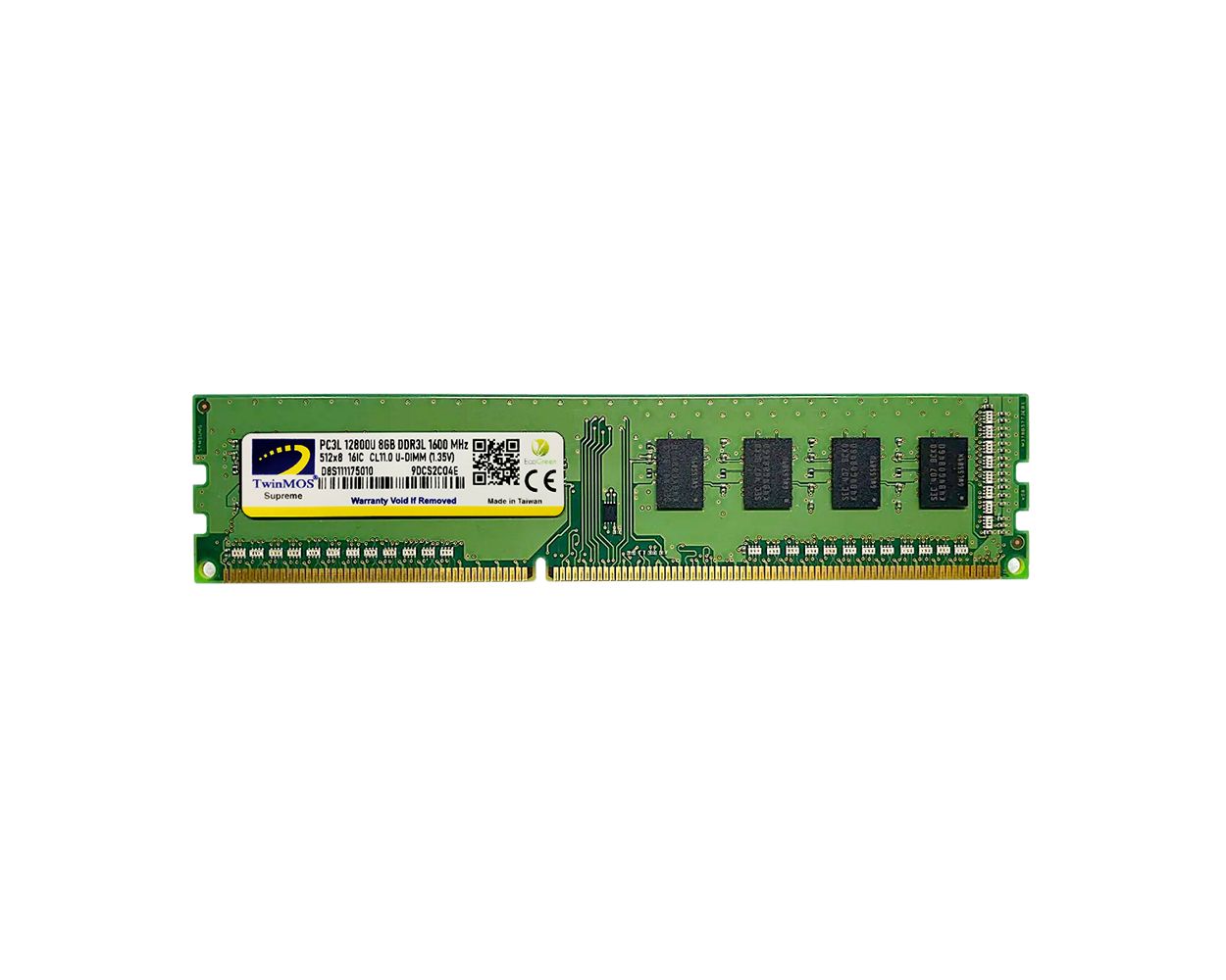 8 Gb Ddr3 1600mhz Twinmos Cl16 1.35 Low Voltage (Mdd3l8gb1600d)