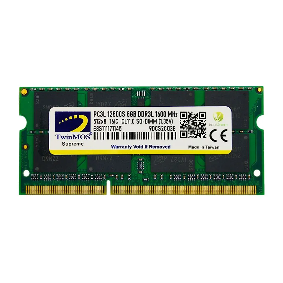 8 Gb Ddr3 1600mhz Twinmos Cl16 1.35v Low Volt. Sodimm (Mdd3l8gb1600n)