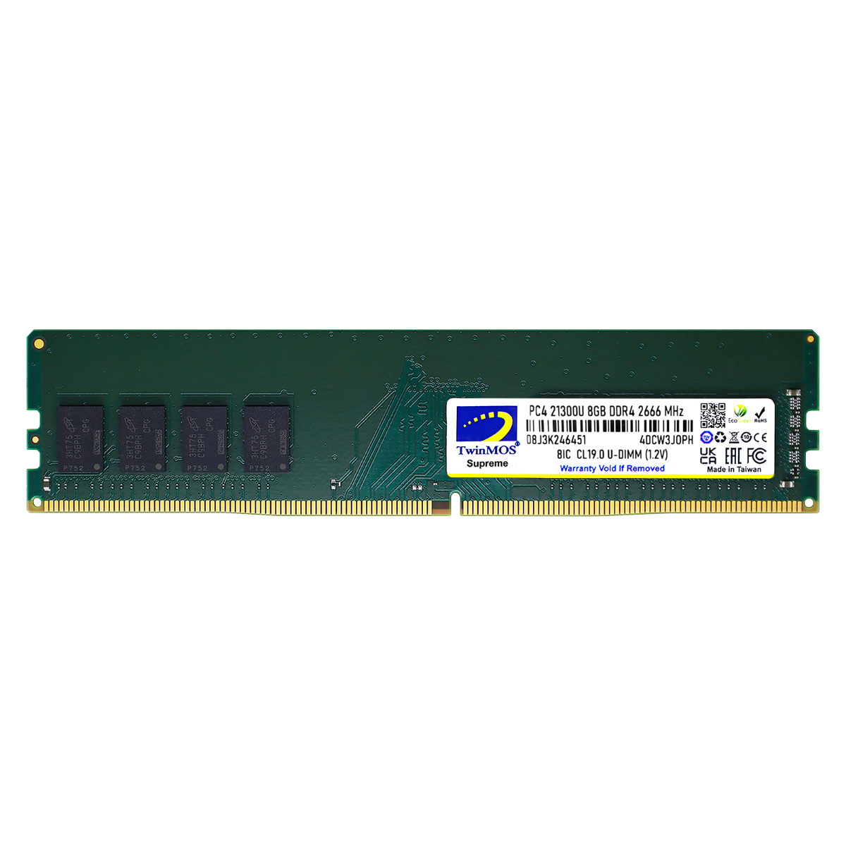 8 Gb Ddr4 2666mhz Twinmos Cl19 1.2v (MDD48GB2666D)