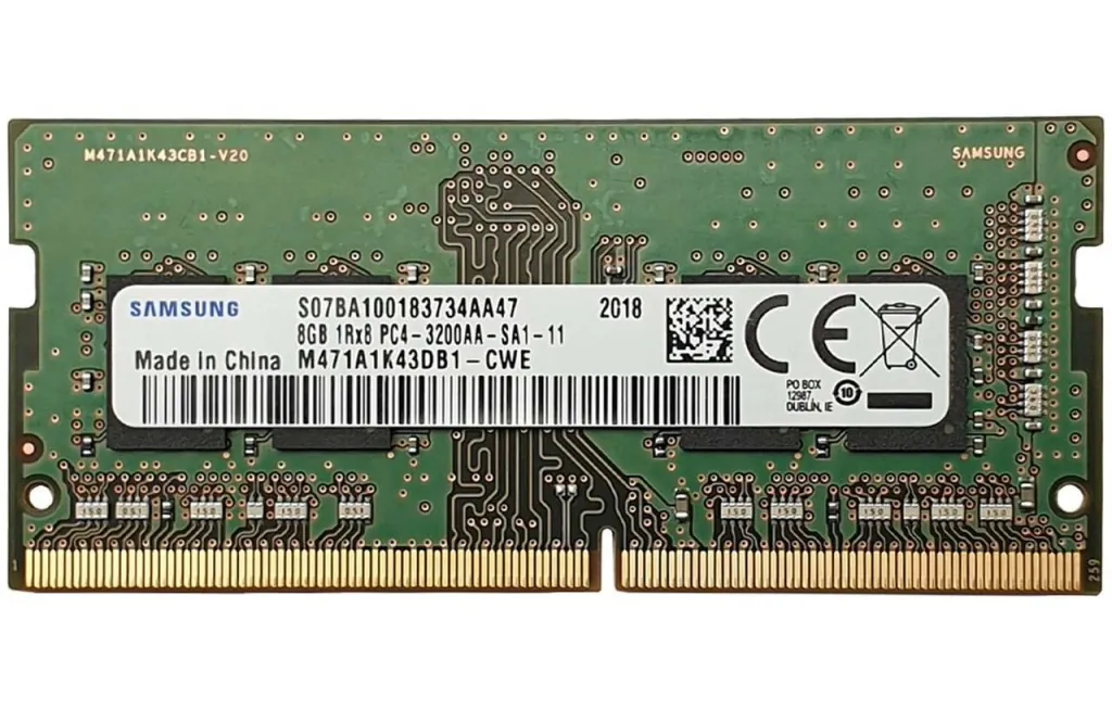 Samsung 8 GB DDR4 3200MHz 1.2V SODIMM KUTUSUZ (M471A1K43DB1-CWE)