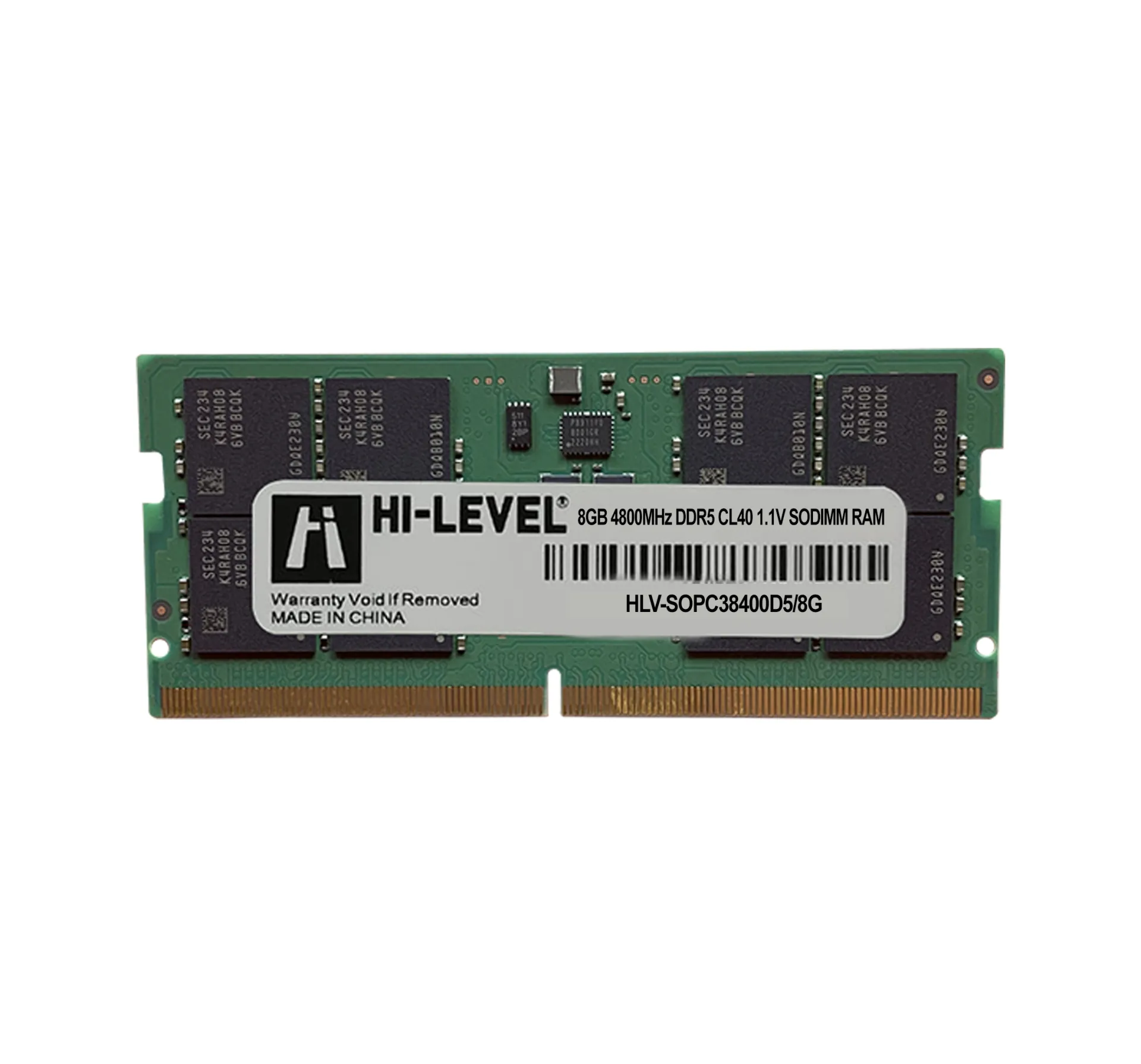 8 Gb Ddr5 4800mhz Hi-Level Cl40 1.1v Sodimm (Hlv-Sopc38400d5/8g)
