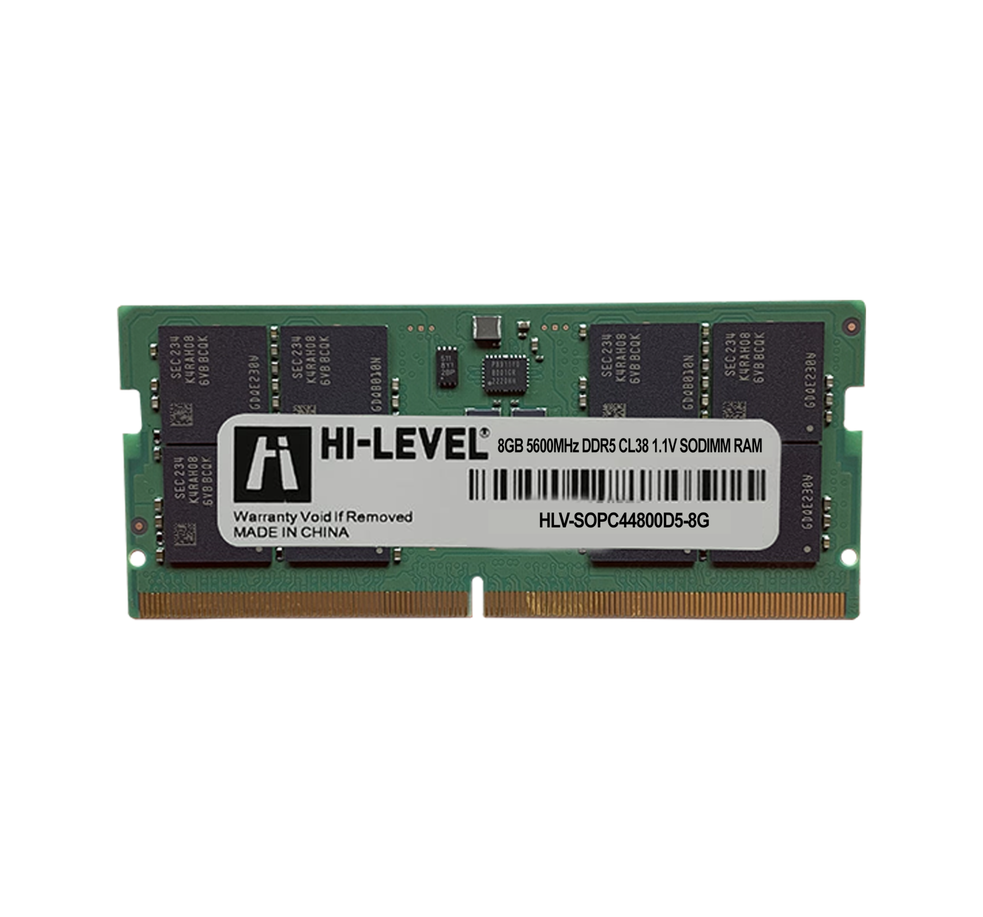 8 Gb Ddr5 5600mhz Hi-Level Cl46 1.1v Sodimm (Hlv-Sopc44800d5/8g)