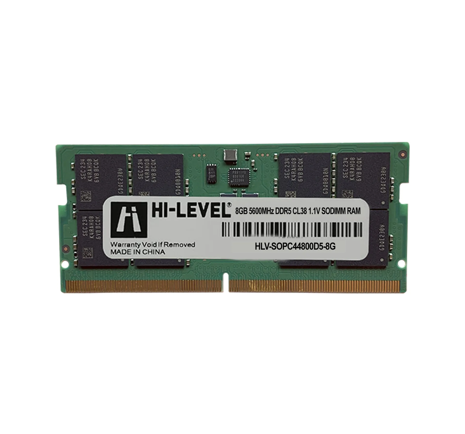 8 Gb Ddr5 5600mhz Hi-Level Cl46 1.1v Sodimm (Hlv-Sopc44800d5/8g)