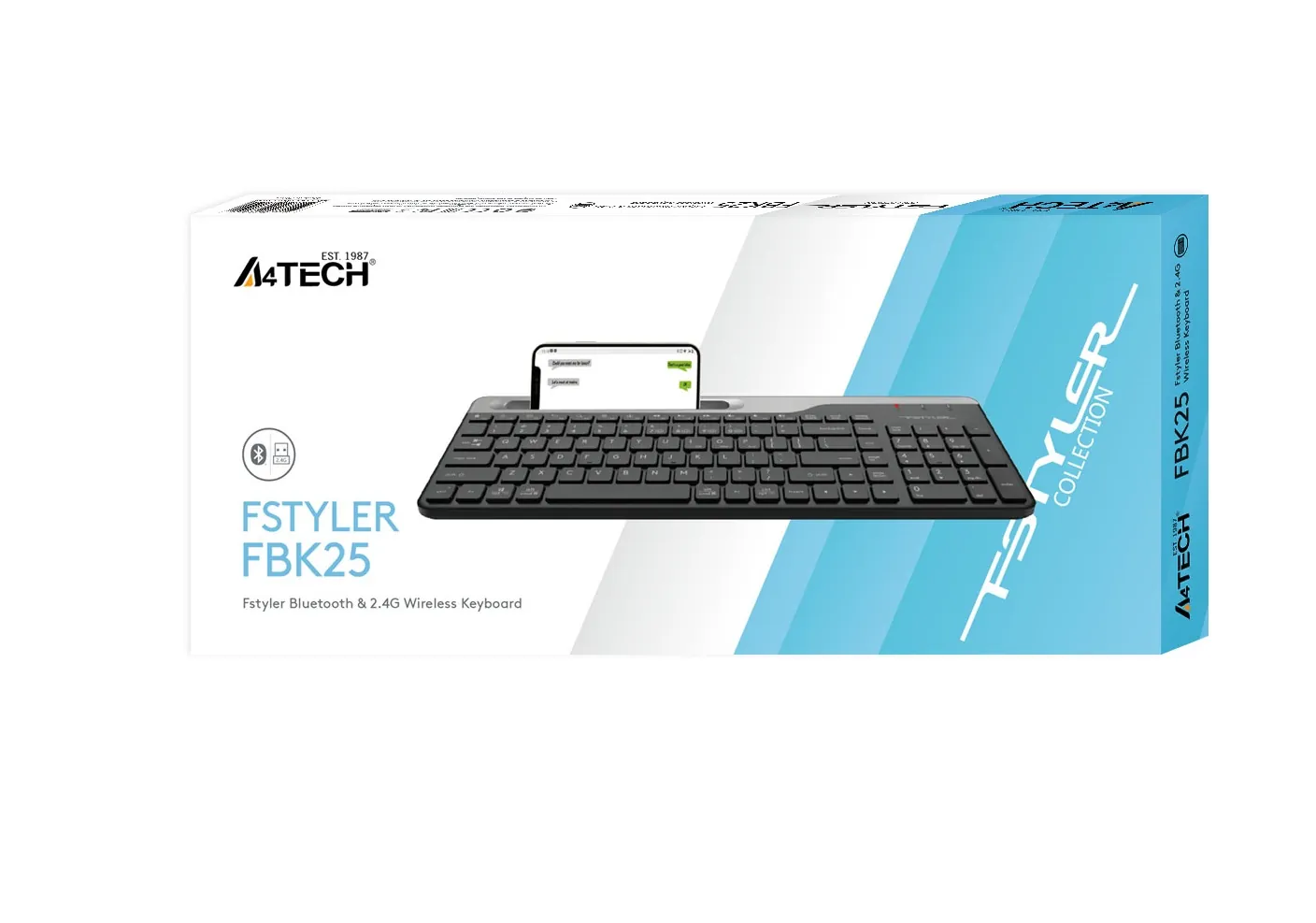 A4 Tech Fbk25 Kablosuz Q Multimedia Klavye Siyah