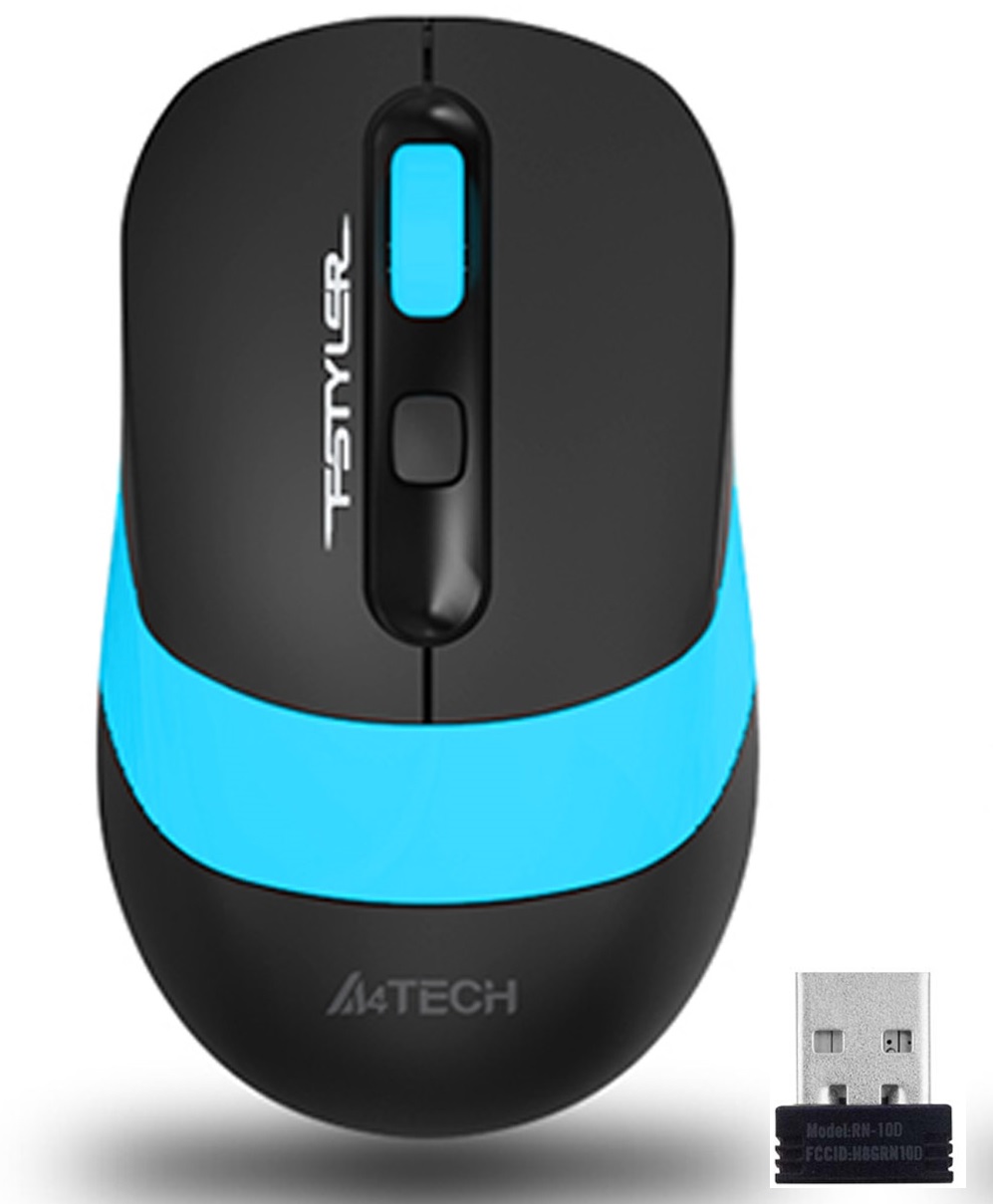 A4 Tech FG10 Kablosuz Optik Mouse Siyah/Mavi