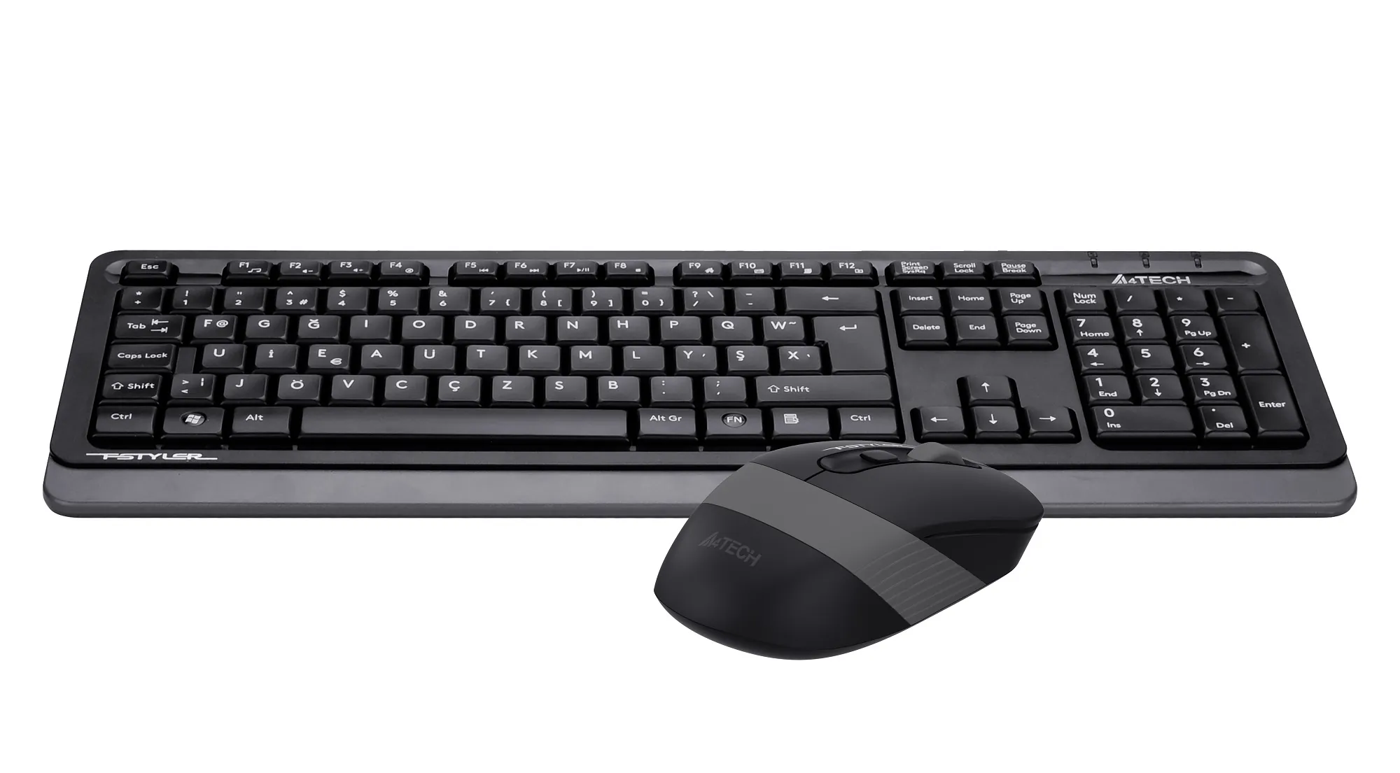 A4 Tech FG1010 USB Kablosuz F Multimedia Klavye + Mouse Set Siyah