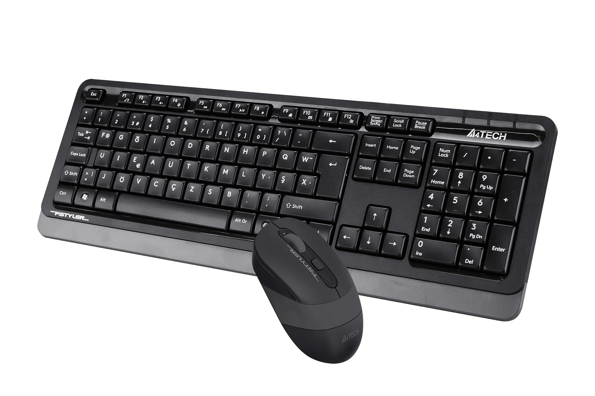 A4 Tech FG1010 USB Kablosuz F Multimedia Klavye + Mouse Set Siyah