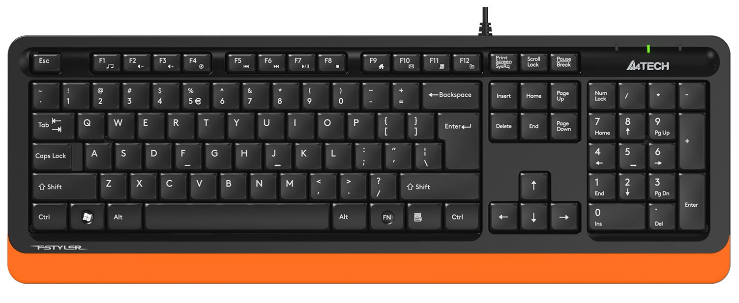 A4 Tech FK10 USB Kablolu Q Multimedia Klavye Turuncu