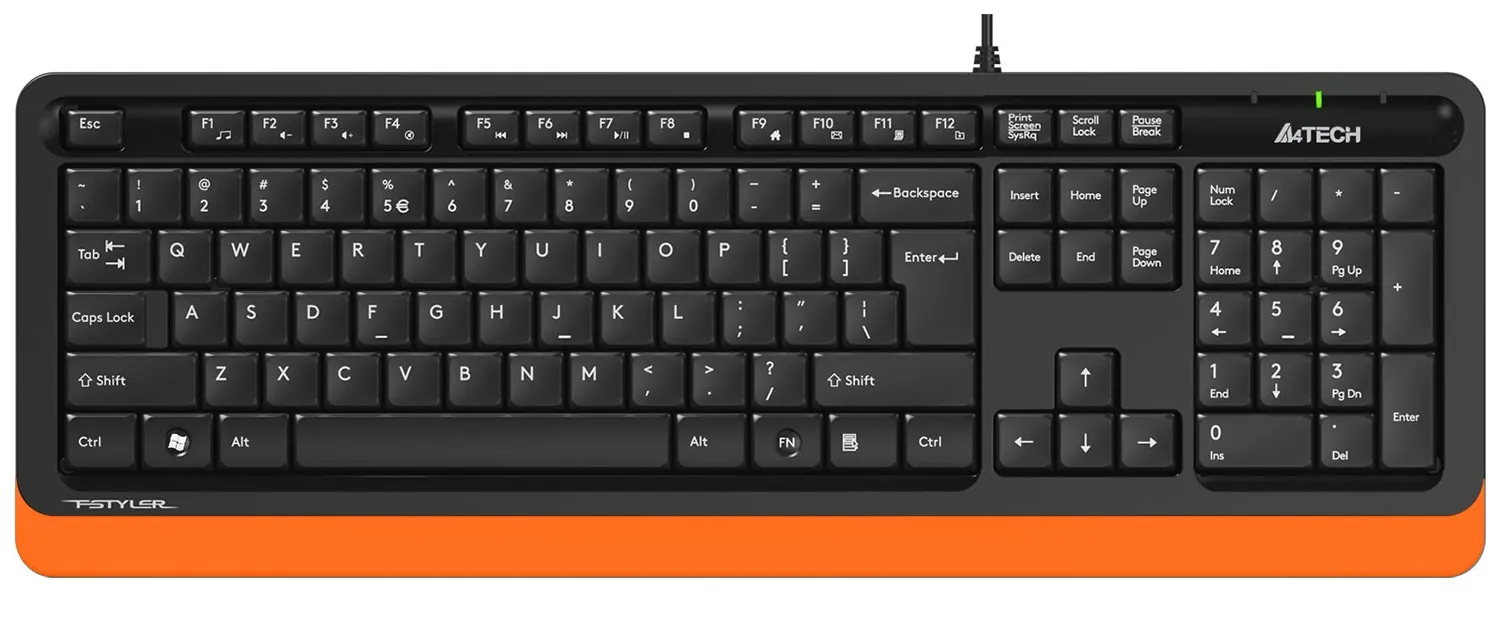 A4 Tech FK10 USB Kablolu Q Multimedia Klavye Turuncu