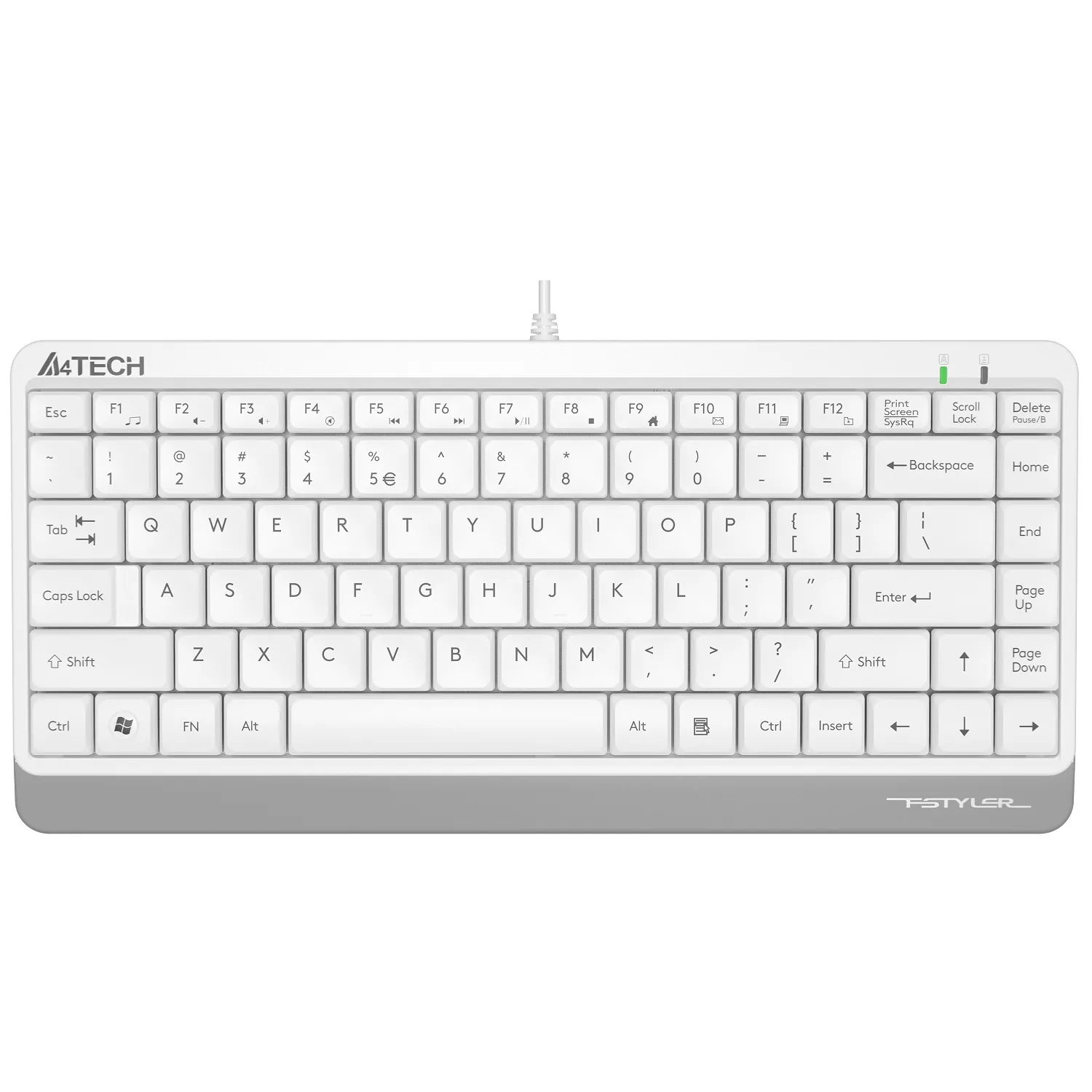 A4 Tech FK11 USB Kablolu Q Multimedia Mini Klavye Beyaz