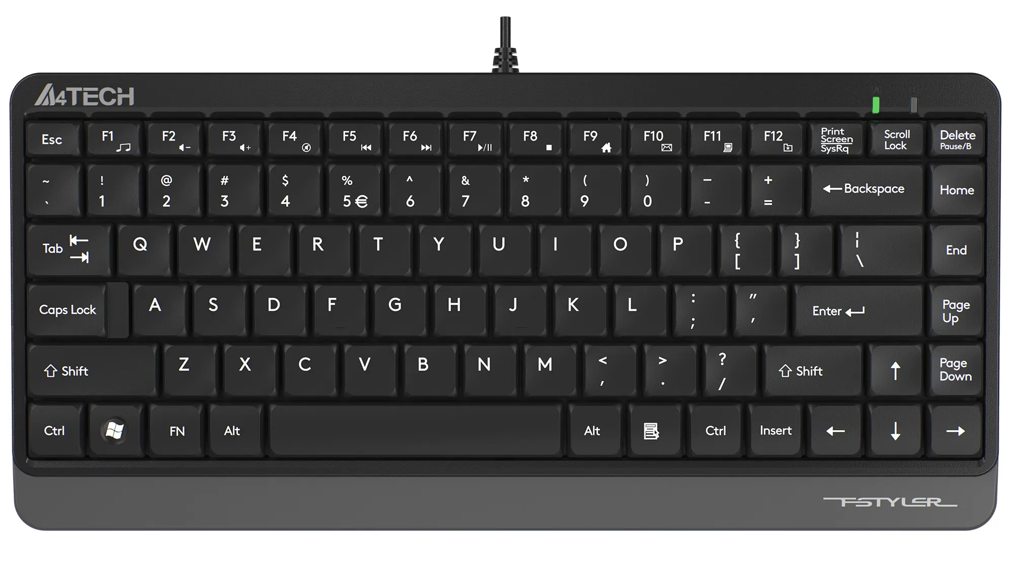 A4 Tech FK11 USB Kablolu Q Multimedia Mini Klavye Gri