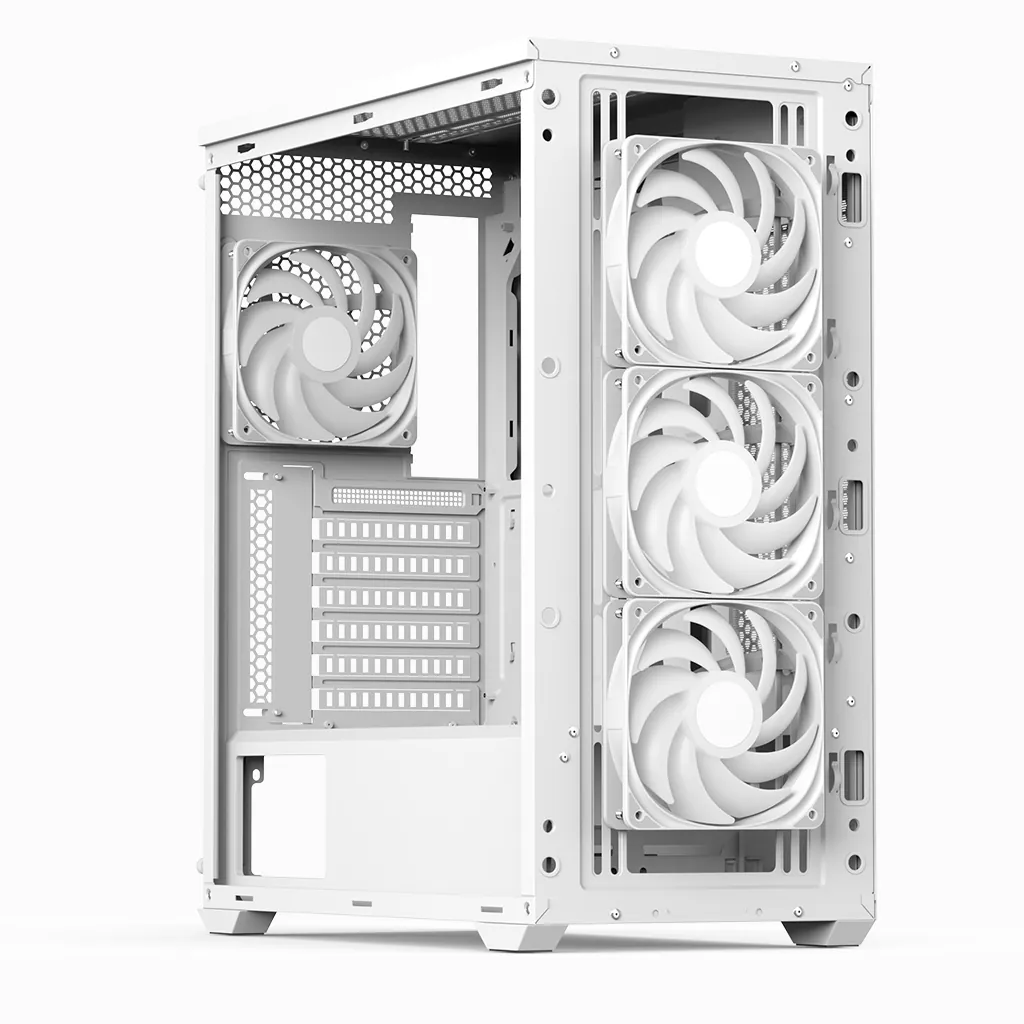 Aerocool D501A 4x12cm ARGB Fan USB3.0 Type-C Beyaz ATX Kasa