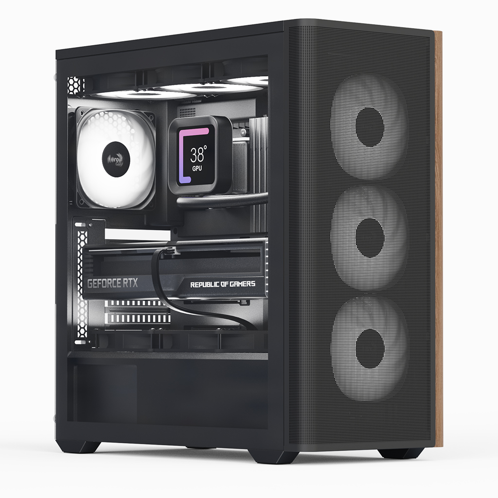 Aerocool D501A 4x12cm ARGB Fan USB3.0 Type-C Siyah ATX Kasa