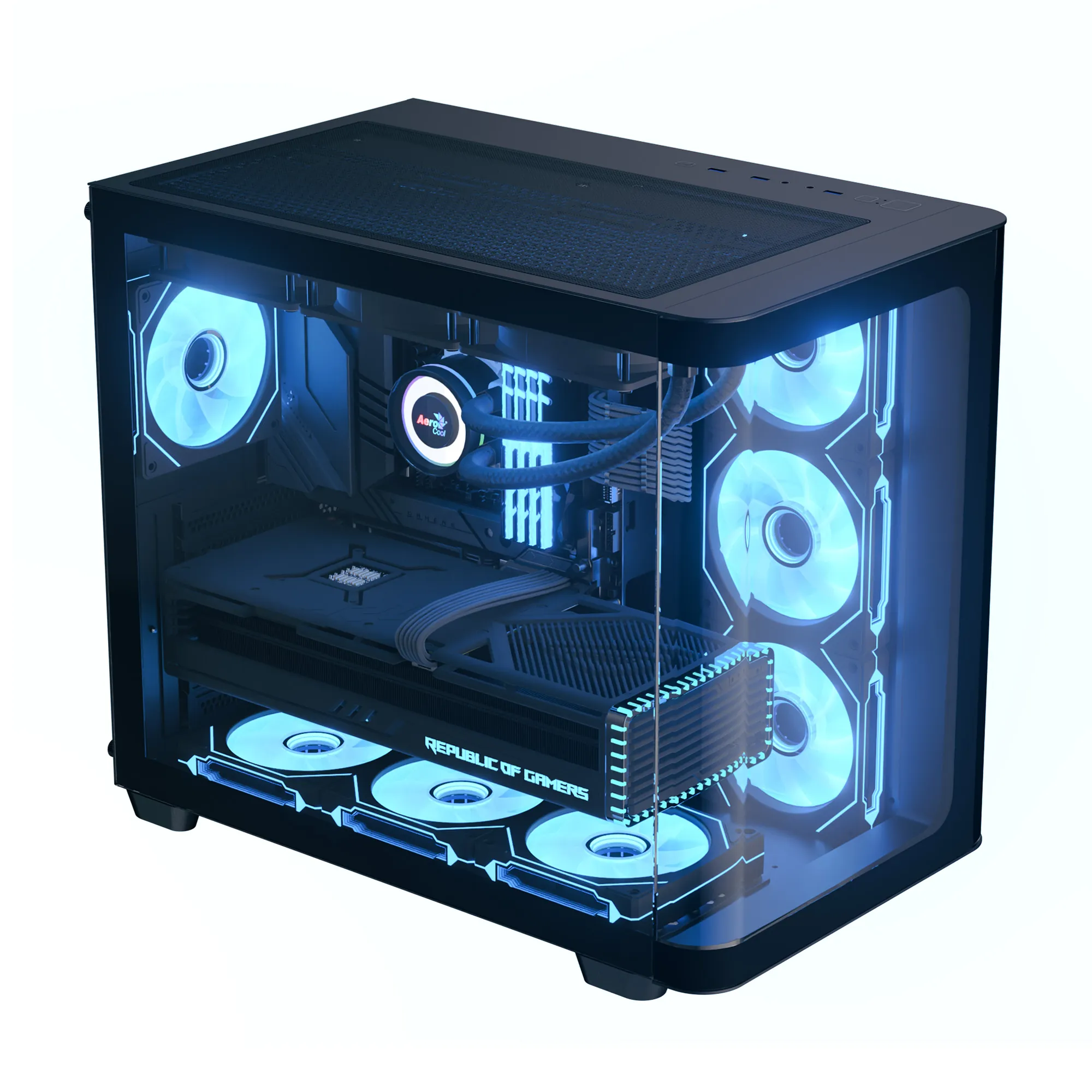 Aerocool P500C 4x12cm ARGB Fan USB3.0 Siyah ATX Kasa