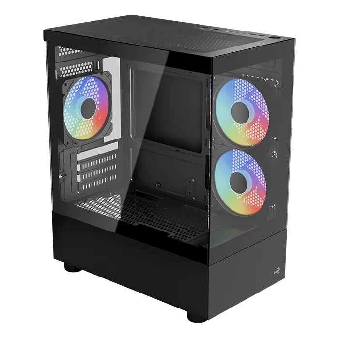 Aerocool Viewport Mini 3x12cm Fan USB3.0 Temperli Cam Siyah mATX Kasa (AE-VPORT)