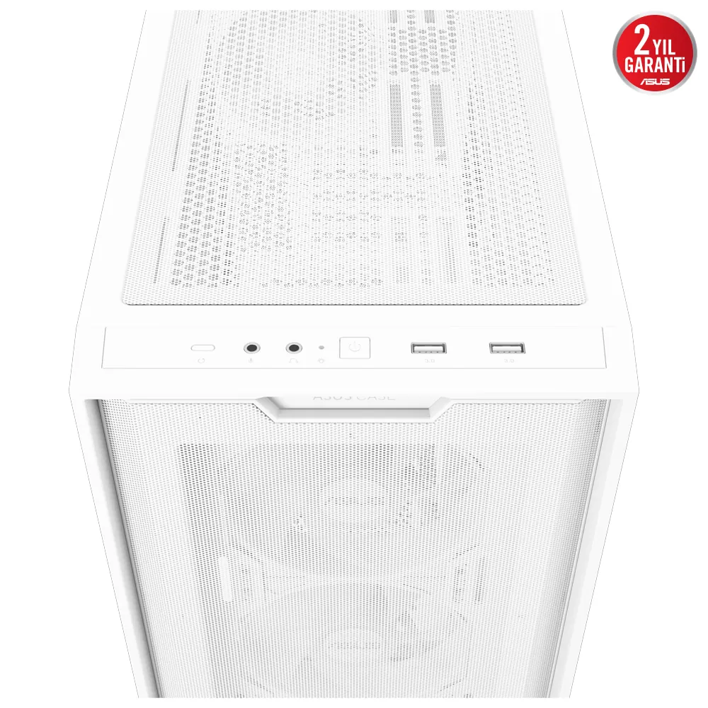 Asus A21 Plus USB 3.2 4x12cm ARGB Fan mATX Beyaz Kasa