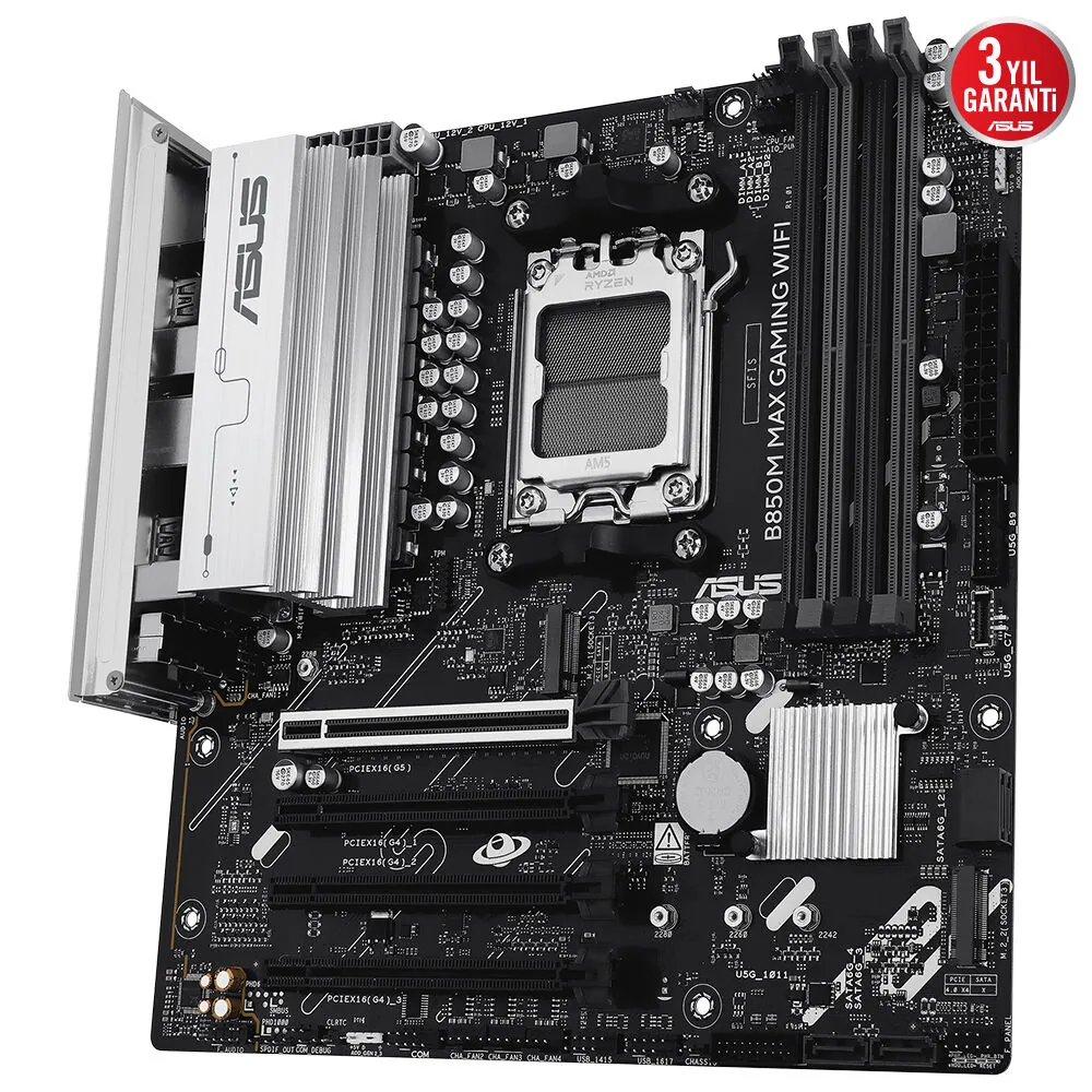 Asus B850M Max Gaming Wifi AM5 DDR5 Ses GLAN DP/HDMI SATA3 USB3.2 mATX