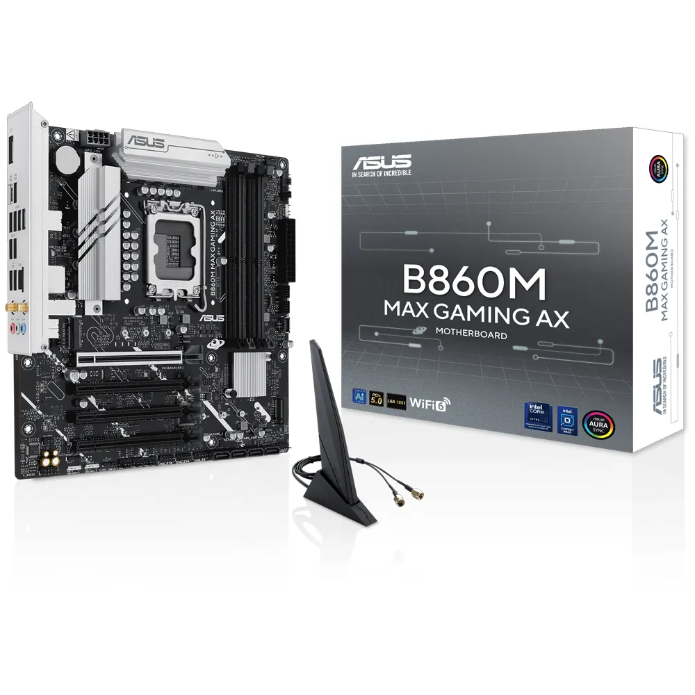 Asus B860M Max Gaming AX 1851P DDR5 Ses GLAN DP SATA3 USB3.2 mATX