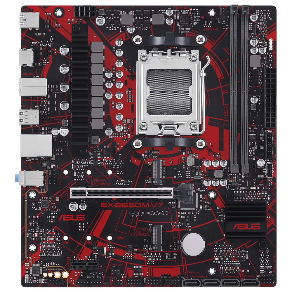 Asus Ex-B650m-V7 Am5 Ddr5 Ses Glan Hdmi Sata3 Usb3.2 Matx