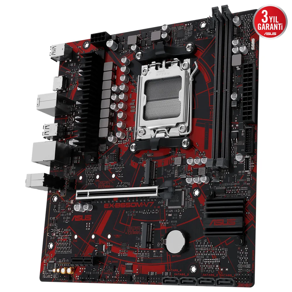 Asus Ex-B650m-V7 Am5 Ddr5 Ses Glan Hdmi Sata3 Usb3.2 Matx