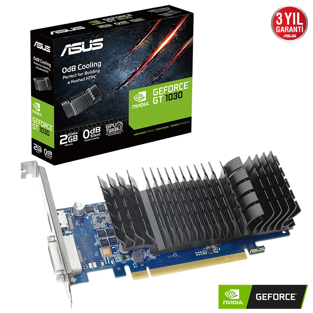 Asus Gt1030 2Gb Ddr4 64Bit Hdmi/Dvi