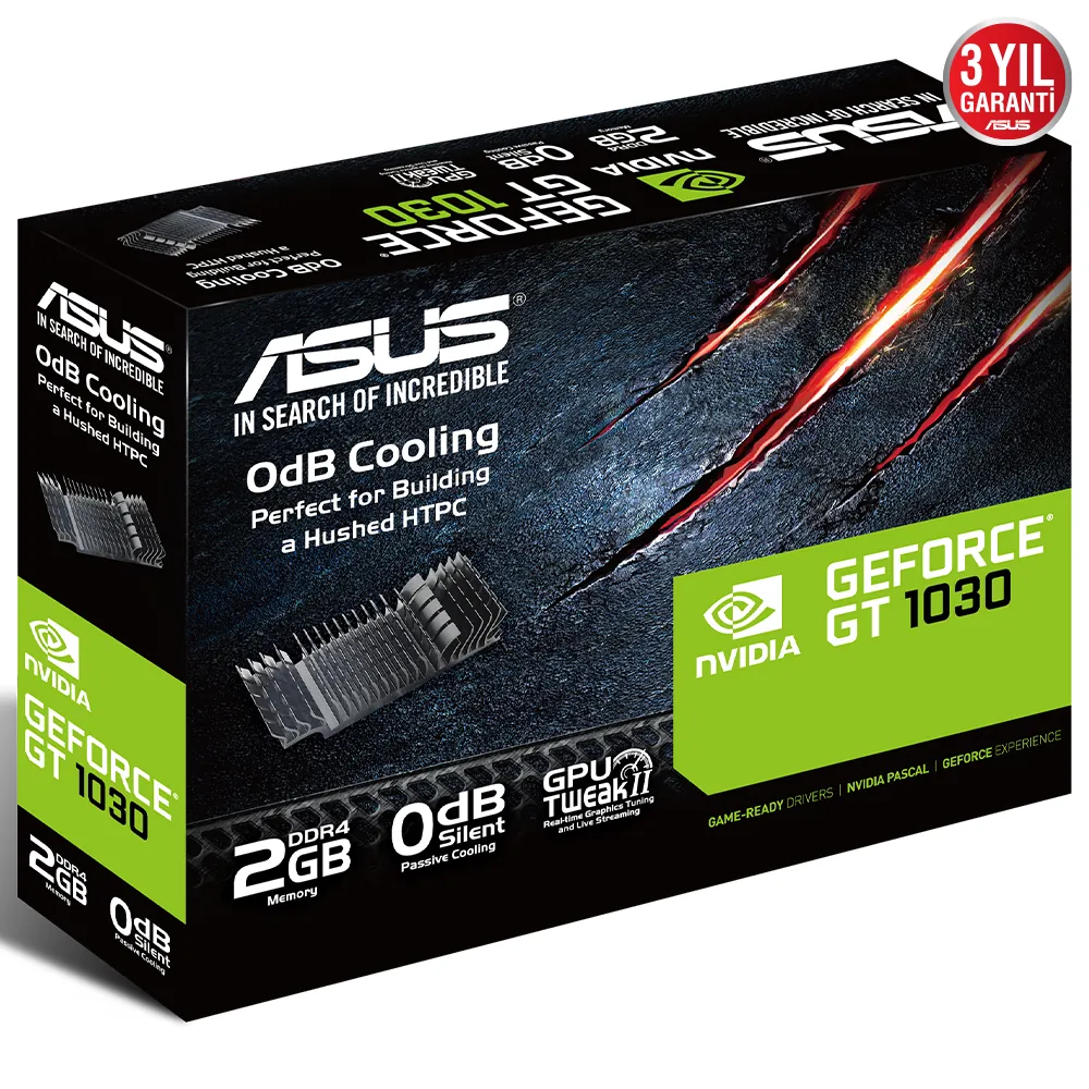 Asus Gt1030 2Gb Ddr4 64Bit Hdmi/Dvi