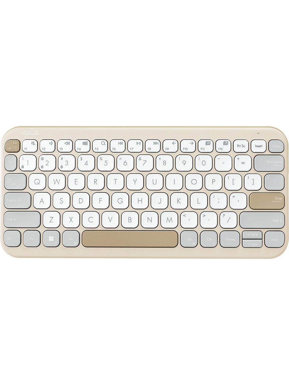 Asus KW100 Marshmallow Mini Kablosuz Bluetooth Sessiz Q Klavye Sarı