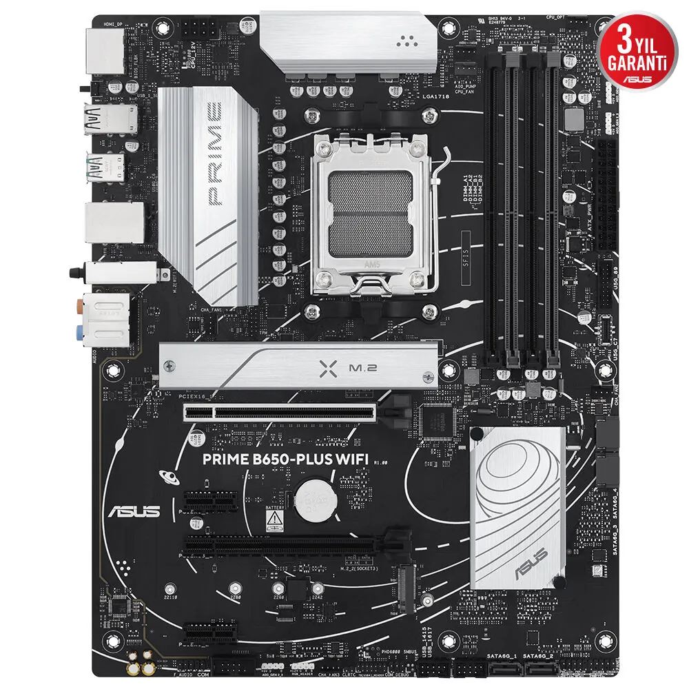 Asus Prime B650-Plus WiFi AM5 DDR5 Ses GLAN DP/HDMI SATA3 USB3.2 ATX