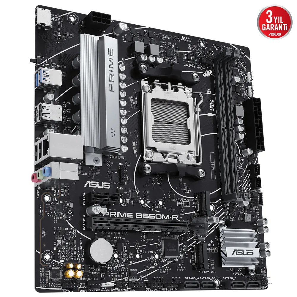 Asus Prime B650M-R AM5 DDR5 Ses Glan Hdmi Sata3 Usb2.0 Matx