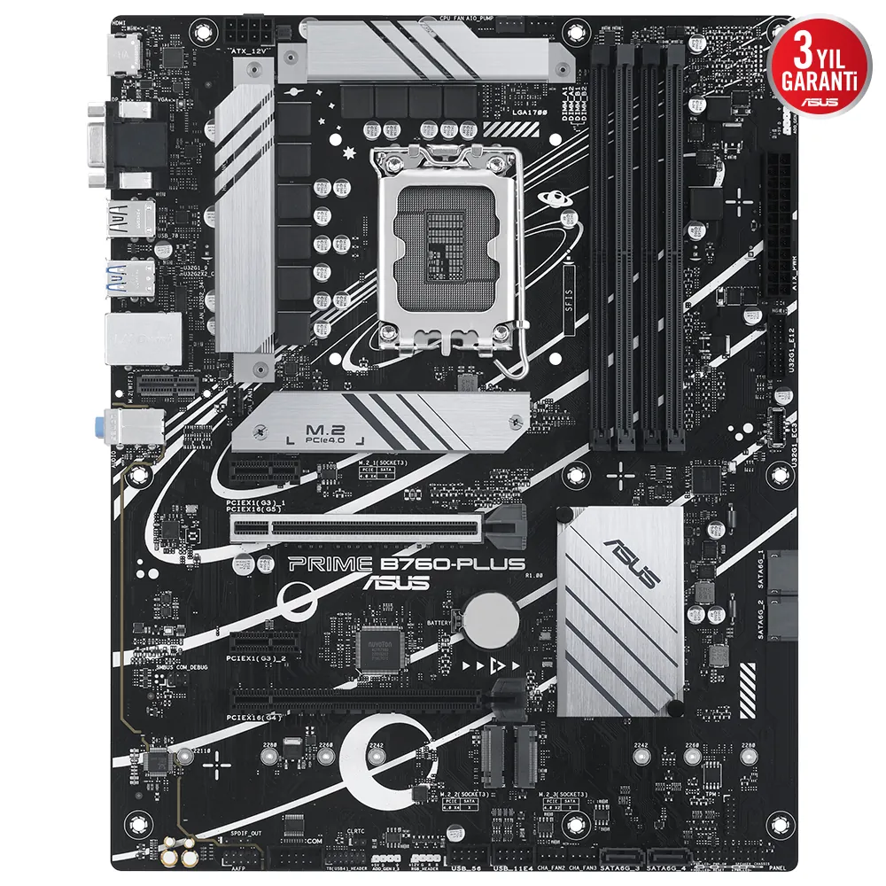 ASUS Prime B760-Plus 1700P DDR5 Ses GLAN DP/HDMI/VGA SATA3 USB3.2 ATX