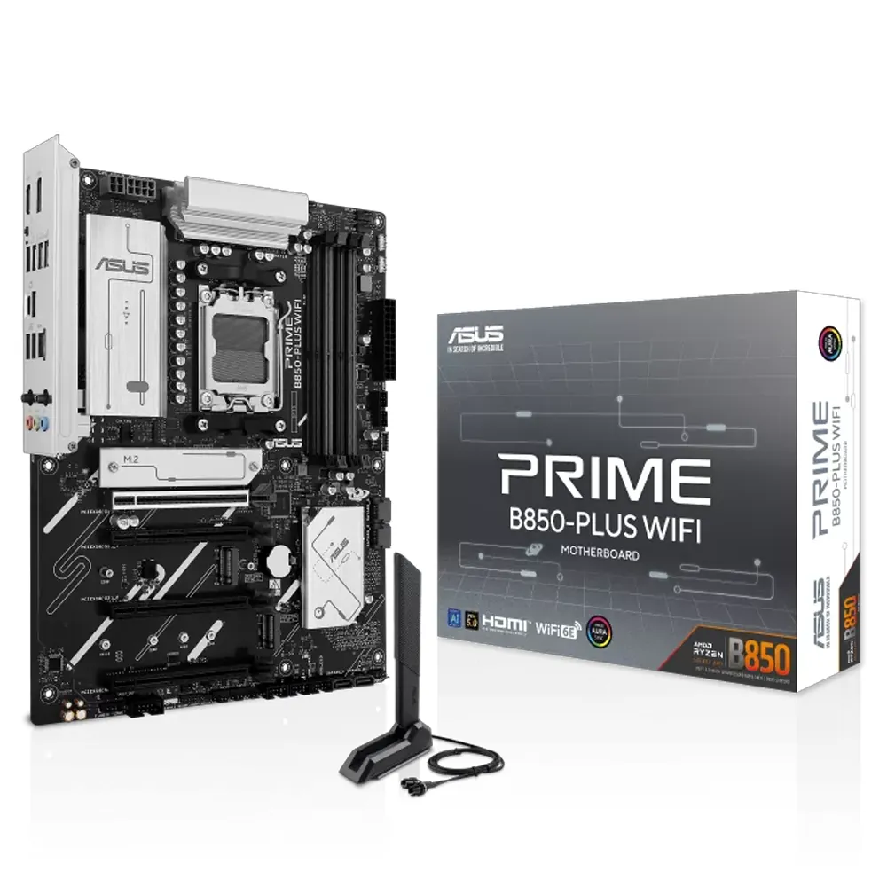 Asus Prime B850-Plus Wifi AM5 DDR5 Ses GLAN DP/HDMI SATA3 USB3.2 ATX