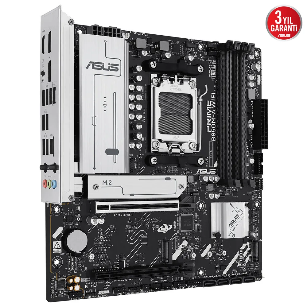 Asus Prime B850M-A Wifi AM5 DDR5 Ses GLAN DP/HDMI SATA3 USB3.2 mATX