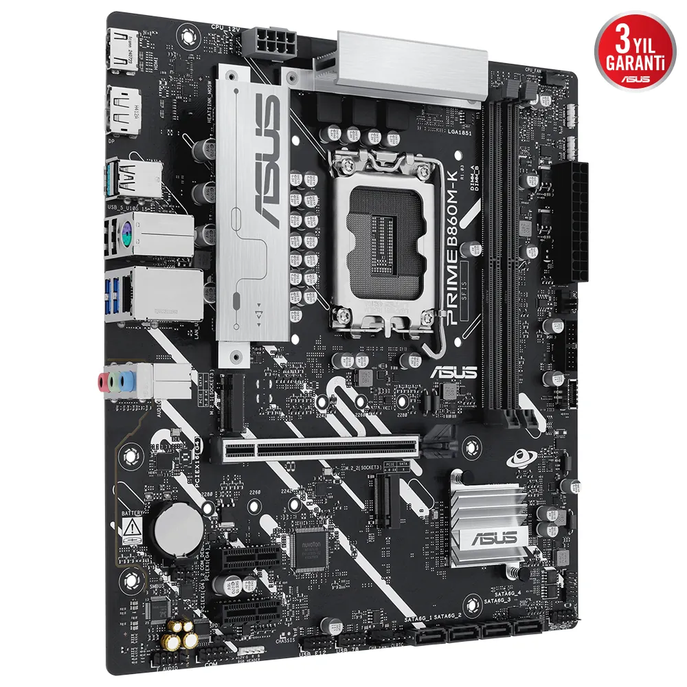 Asus Prime B860M-K 1851P DDR5 Ses GLAN DP/HDMI SATA3 USB3.2 mATX