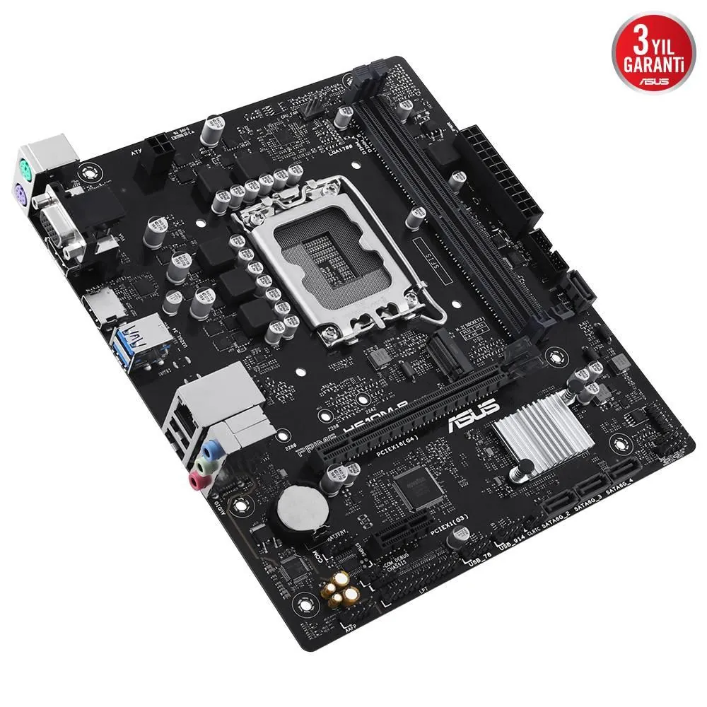 Asus Prime H610M-R-SI Intel H610 LGA1700 DDR5 5600 DP HDMI VGA M.2 USB 3.2 mATX