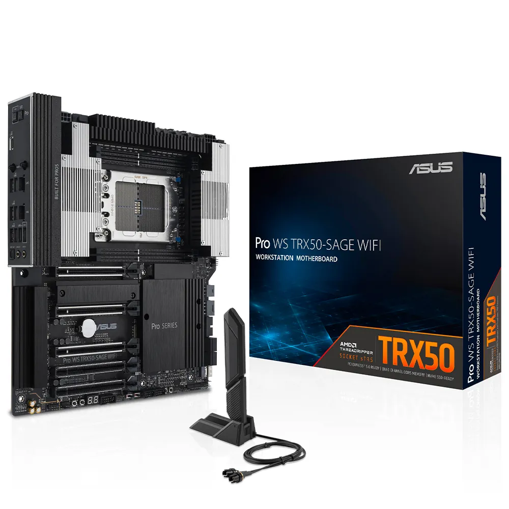 Asus Pro WS TRX50-Sage Wifi TR5 DDR5 Ses Glan Sata3 Usb2.0 Ceb