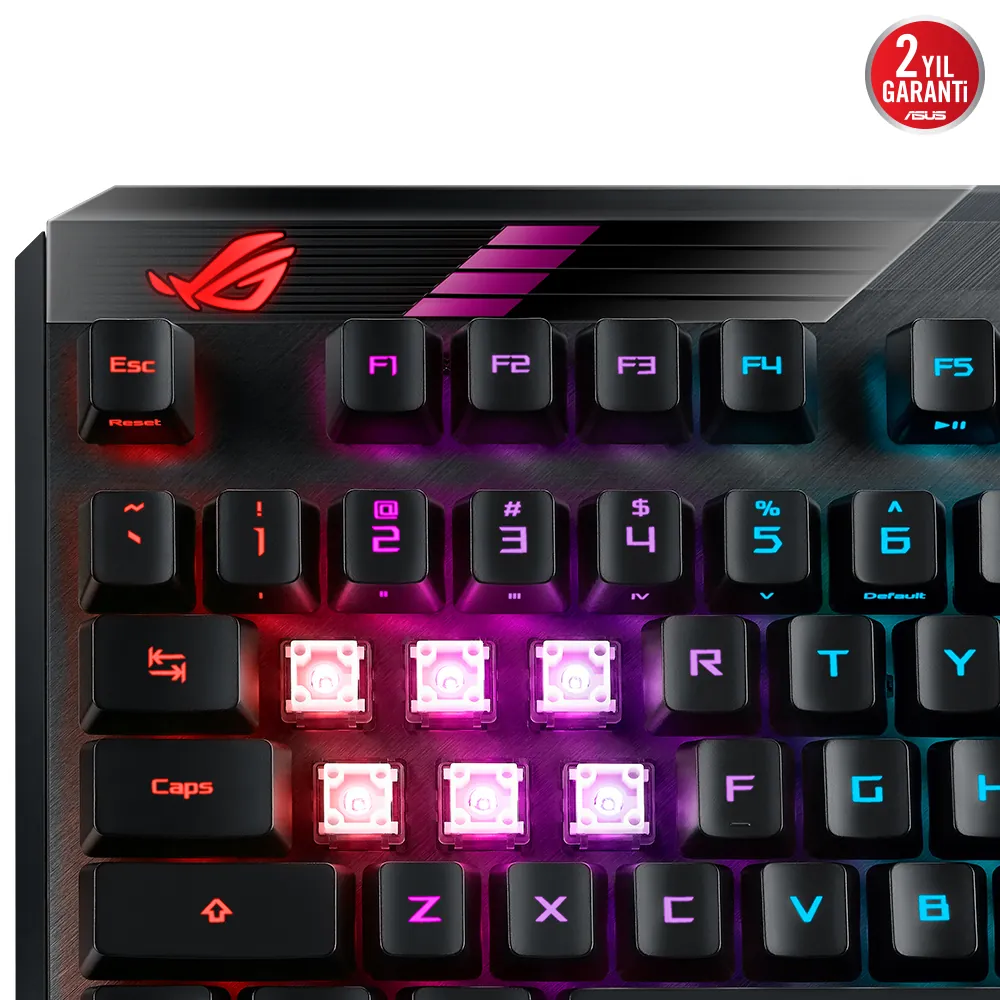 Asus Rog Claymore II RX Red Optical Kablosuz Mekanik İngilizce Gaming Klavye