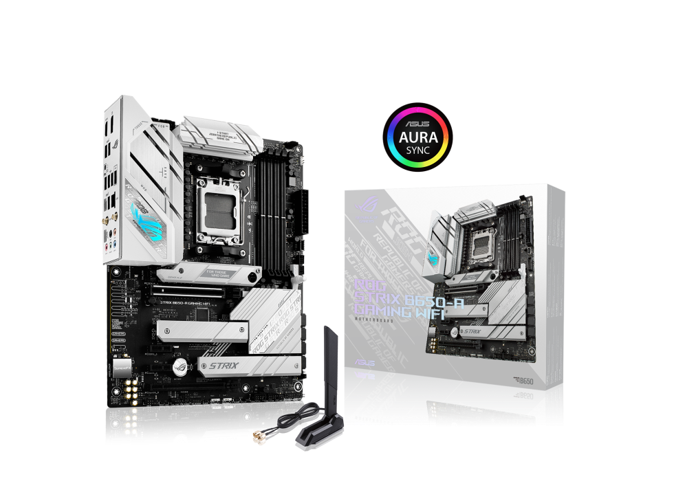 Asus Rog Strix B650-A Gaming Wifi AM5 DDR5 Ses Glan DP/Hdmi Sata3 Usb3.2 Atx