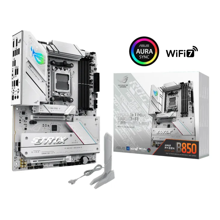 Asus Rog Strix B850-A Gaming Wifi AM5 DDR5 Ses Glan DP/HDMI Sata3 USB3.2 Atx
