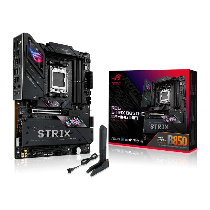 Asus Rog Strix B850-E Gaming Wifi Am5 Ddr5 Ses Glan Dp/Hdmi/Usb Sata3 Usb3.2 Atx
