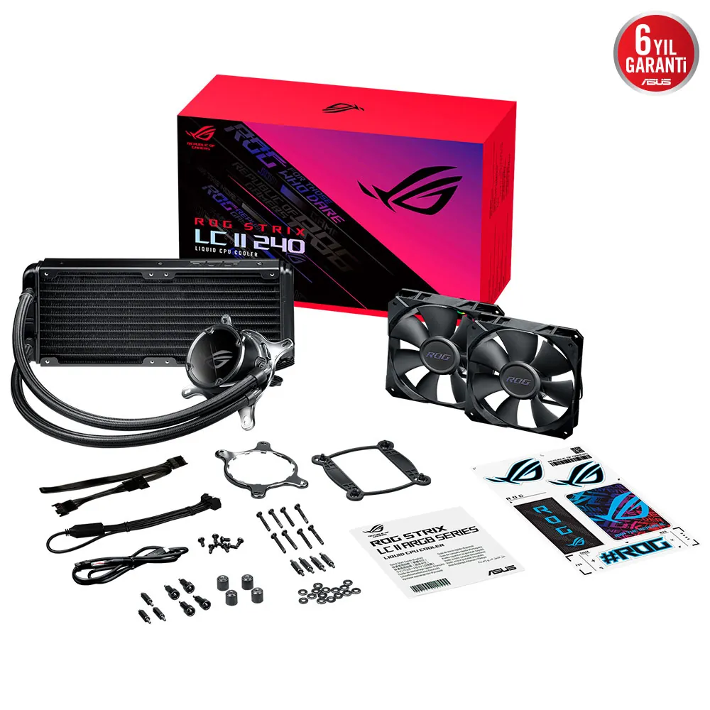 Asus Rog Strix LC II 240 2x12cm Fan 1700/AM5/AM4 Sıvı İşlemci Soğutucu