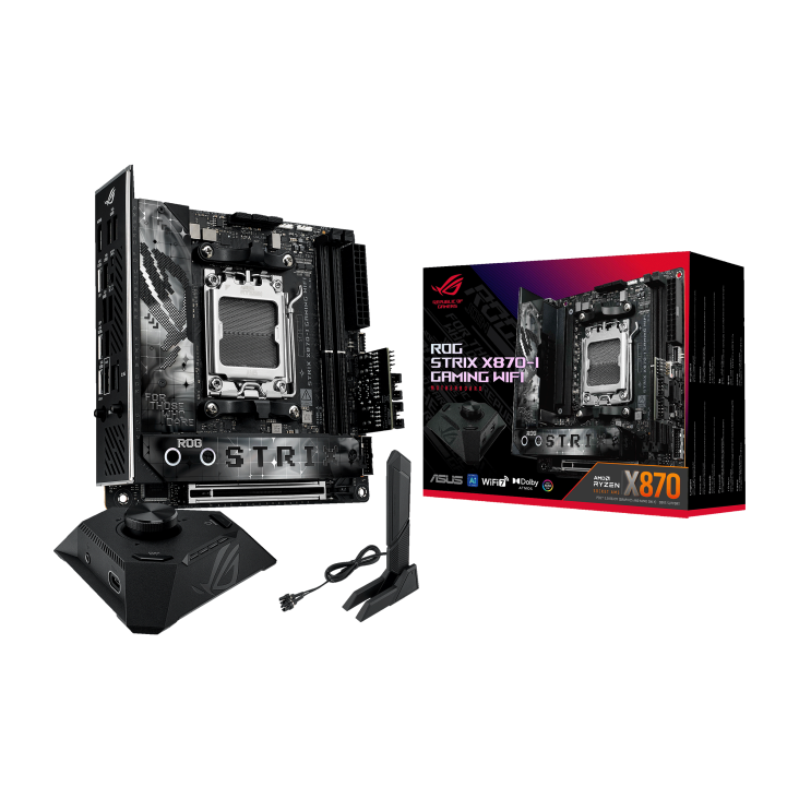 Asus Rog Strix X870-I Gaming Wifi AM5 DDR5 Ses Glan Hdmi/Usb Sata3 Usb3.2 mITX