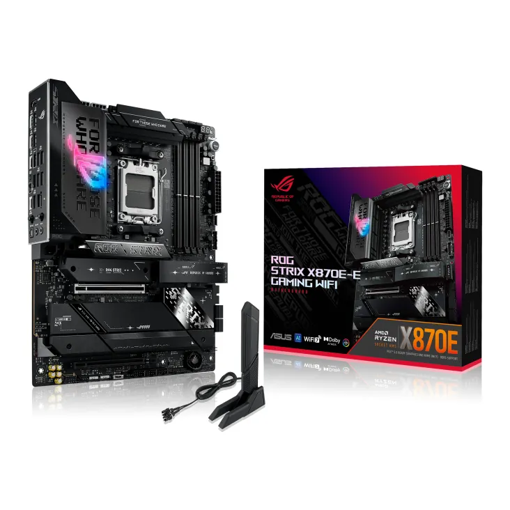 Asus Rog Strix X870E-E Gaming Wifi Am5 DDR5 Ses Glan Hdmi/Usb Sata3 Usb3.2 Atx