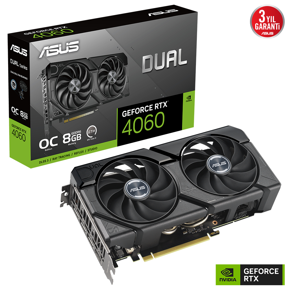 Asus RTX 4060 8GB GDDR6 128bit 3xDP/HDMI (Dual-RTX4060-O8G-Evo